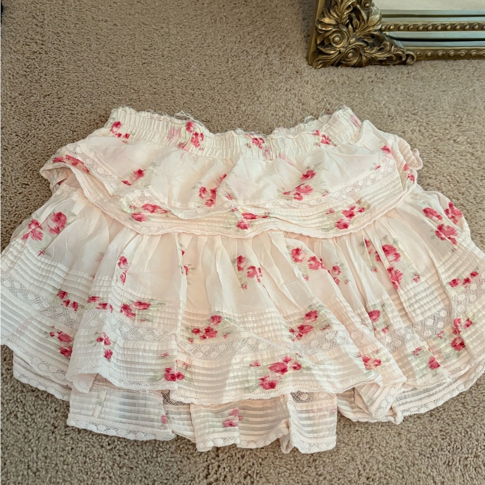 Love Shack Fancy floral mini skirt - Size L